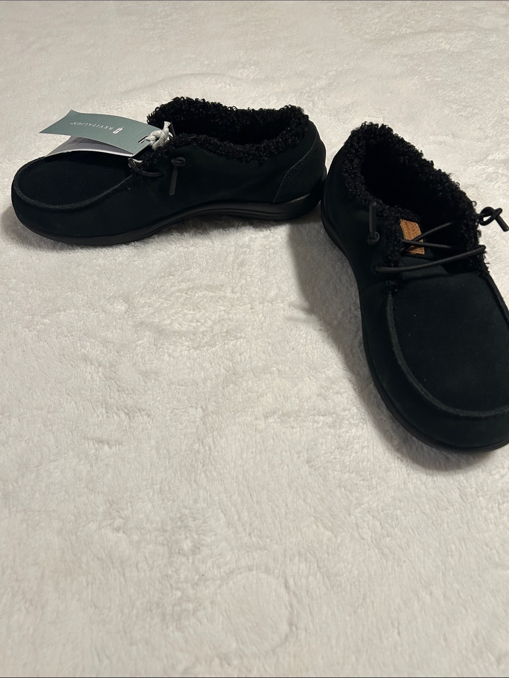 REVITALIGN Black Sherpa-Lined Casual Slip-Ons men Size 8D - Picture 8 of 9